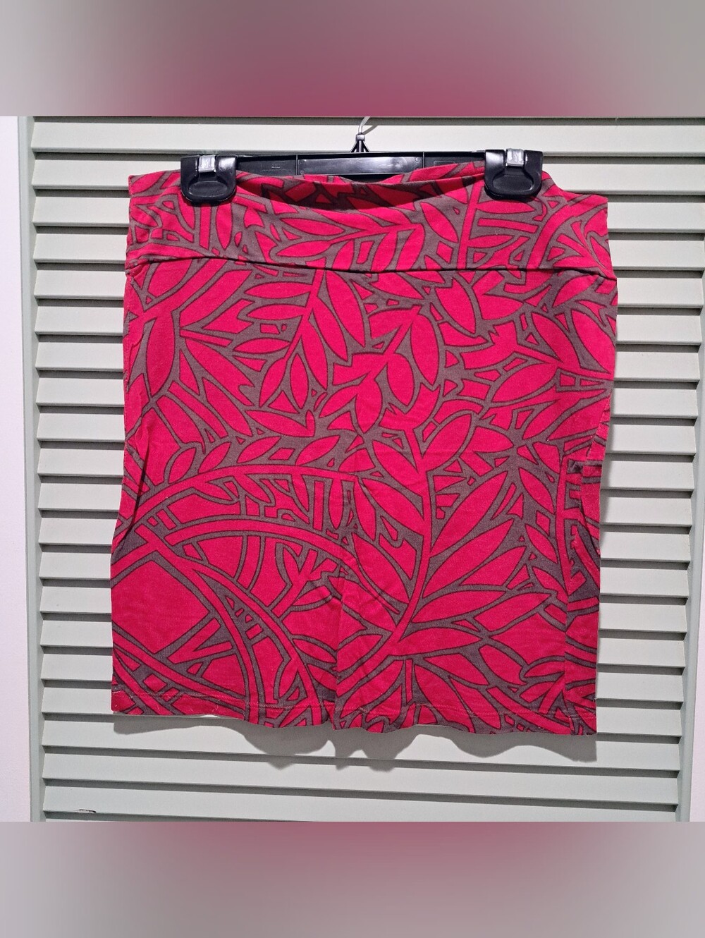 Otaheite Rare Limited Edition Stretch Mini Skirt, Red/brown, L